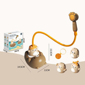 Juego de juguetes de baño para bebés con cabezal de ducha de ventosa, rociador de agua para niños pequeños y juguete eléctrico de oso de dibujos animados para jugar con el agua - Product Image 6