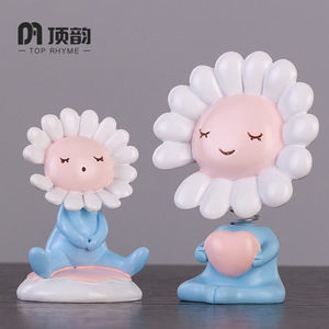Top Rhyme Car Flower Ornament Sweet Miss Pot Decorative Dashboard Accessory - Product Image 2