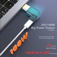 Adaptateur Convertisseur USB-C Femelle vers DC 4530 Mâle, Coudé à 90 Degrés, 65W, avec Puce E-mark Intégrée, Charge PD pour Ordinateur Portable