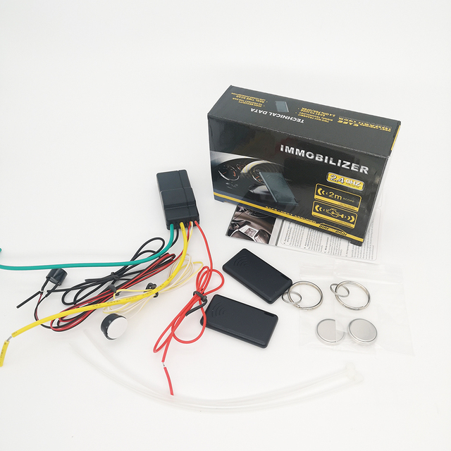 Universal 12V Car Alarm Auto Anti-Robbery Device Wireless Engine Lock 2.4 Ghz Anti- Hijacking Car Immobilizer