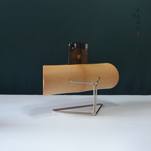 Bamboo Mobile Phone <b>Speaker</b> Portable Amplifier <b>Stand</b> For iPhone No Charging Required Plug And Play - Product Image 2