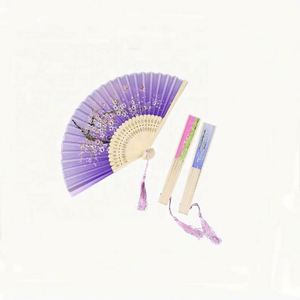 Silk Folding <b>Fans</b> with Bamboo Frames for Dancing Cosplay Wedding Party Props Decoration Bamboo <b>Handheld</b> <b>Fans</b> - Product Image 3
