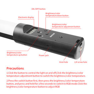 SY-916 Best Seller Circle Dimmable <span class=keywords><strong>Photo</strong></span> Camera Video Light Wand <span class=keywords><strong>Pro</strong></span> <span class=keywords><strong>Studio</strong></span> RGB Stick Photographic Lighting Kit for Photography - Product Image 4