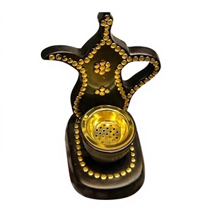 Stainless Steel And Wooden Incense Burner Kettle Design Customized Shape <b>Bakhoor</b> <b>Oud</b> Burner For Wholesale Supplier - Product Image 1