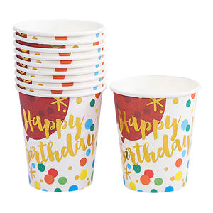 Vasos de Papel Desechables para Café, Vajilla de Fiesta, Suministros Personalizados, Color - Product Image 2