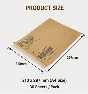 Kraft <b>Paper</b> Self-Adhesive Labels Rectangular Strong Adhesion Shipping Packaging Labels - Product Image 3