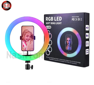 RGB dẫn ánh sáng tròn 3d-16, điều khiển dây và trộn màu 360 °, thích hợp để phát trực tiếp, làm đẹp và chụp ảnh - Product Image 3