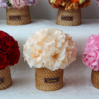 Décoration d'intérieur Lovebay, fleurs préservées dans un panier, fleurs éternelles durables, roses préservées pour la Saint-Valentin