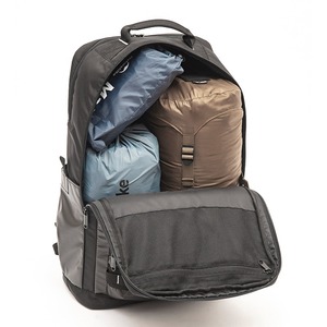 Black 600D TPU Waterproof Hiking <b>Backpack</b> & Toiletry Bag Set for Camping Travel - Product Image 6