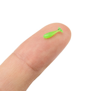 เหยื่อตกปลาแบบนิ่มสแตนเลสทรงหางฉลามขนาดเล็ก แพ็ค 20 ชิ้น สีดำ แบบเลียนแบบธรรมชาติ ไม่มีตะขอ - Product Image 5