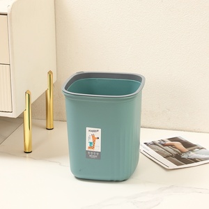 Seau <span class=keywords><strong>de</strong></span> rangement en plastique pour la maison, salon, sans couvercle, épaissi, monobloc, anneau <span class=keywords><strong>de</strong></span> pression, cuisine, chambre, grande capacité, carré, poubelle - Product Image 4