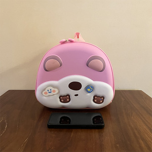 Sac à dos scolaire pour enfants et tout-petits, motif <span class=keywords><strong>animal</strong></span> mignon, hamster 3D, en tissu Oxford, avec fermeture éclair, coque rigide légère, pour la maternelle et la préscolaire - Product Image 6