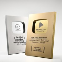 Medaglia in Alluminio di Alta Qualità per Influencer di YouTube, Certificato di Riconoscimento, Targa di Autorizzazione per Franchising, Design Personalizzabile