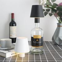 Lampe de table de bouteille de vin LED rechargeable à intensité variable Lampes de chevet de luxe Lampes de chevet à commande tactile pour restaurant B