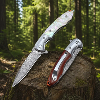 Couteau pliant tactique de Damas, couteau de poche pour la chasse et la survie en extérieur, couteau personnalisé à ouverture assistée, outil, cadeau pour homme DM014