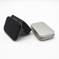 Boîte à cigares en fer blanc de sécurité Boîte rectangulaire en métal avec couvercle à charnière pour un emballage sécurisé