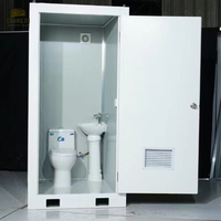JHCE1 Luxe Conteneur Sanitaire Portable en Acier de 10 pieds, Remorque Toilettes Mobiles pour Usage Extérieur, Cabine Sanitaire en Panneaux Sandwich