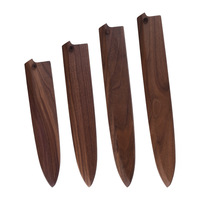 Funda Magnética de Madera de Nogal Negro para Cuchillos Saya, Protector de Hoja Estilo Tronco para Cuchillos de Sashimi/Sushi de 9-12 Pulgadas - Regalo para Almacenamiento en Cocina