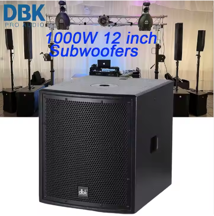 DBK Bass Box 1000W 12 Inch Active Subwoofer Custom Wooden Powered Subwoofer Sound Equipment for  Stage Concert