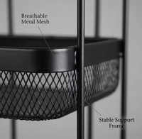Étagère de rangement en métal à 2 niveaux, gain de place, pour montage mural ou sur table, capacité de 5 à 10 kg, pour cuisine et salle de bain