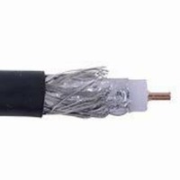 Cable Coaxial RG6 Negro de 75 Ohmios, Conductor de Cobre, Revestimiento de PVC, IP65, -25C~70C, Corriente Nominal de 16/25A, para Computadora y Electrodomésticos