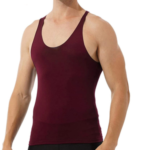 U Neck Stretch Best Selling <b>Men</b> <b>Singlets</b> Gym Wear <b>Men</b> <b>Singlets</b> 2025 Top Sale Solid Color Long Sleeve <b>Men</b> Tank Top - Product Image 3