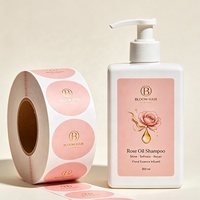 Autocollant en vinyle gaufré à chaud résistant aux rayures pour conteneur cosmétique de gel douche à marque privée
