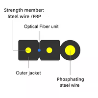 Cable de Fibra Óptica FTTH de 1 Núcleo, Conectores SC/UPC a SC/APC Azules y Verdes, para Interiores y Exteriores, Directo de Fábrica