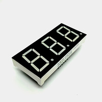 Super Hijau (569-571 NM) Layar LED 7 Segmen 3 Digit 0.8 Inci Houkem-8031-A/BSG 11 pin CC CA