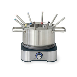 Set per fonduta Lacor con pentola da 20 cm in acciaio inox e riscaldatore elettrico per cucinare in compagnia - Product Image 1