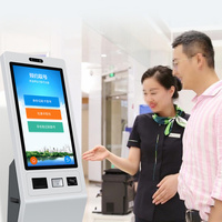 Kios layanan mandiri paymen berdiri lantai sistem satu Pos stan pemeriksaan mandiri Supermarket