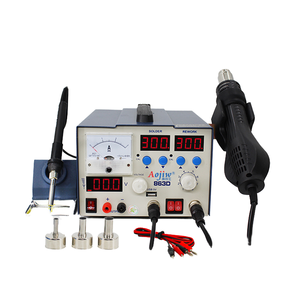 Stazione di Saldatura e Smontaggio 3-in-1 Aojiw 863D con Pistola ad Aria Calda, Alimentatore DC Regolabile 2A, Materiale ABS <span class=keywords><strong>per</strong></span> Riparazione Telefoni Cellulari <span class=keywords><strong>iPhone</strong></span> - Product Image 4