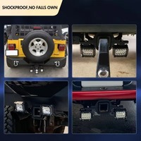 Barre lumineuse LED universelle de 4 pouces 60W pour véhicule tout-terrain avec support de crochet de remorque et feu de recul, adaptée aux pick-up, VTT, SUV, camions