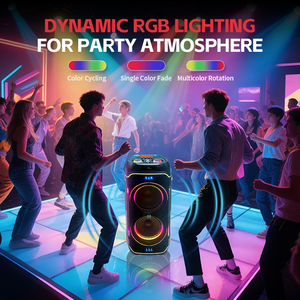 OEM/ODM Altavoz de 10 Pulgadas, Caja de Sonido Grande para Fiestas al Aire Libre, DJ, RGB, Inalámbrico, Modo Dual, 2 Micrófonos, Microlab PT1000Pro - Product Image 3