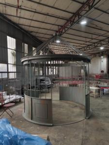 Gazebo <span class=keywords><strong>de</strong></span> Metal con Acabado Vintage, una Pieza <span class=keywords><strong>de</strong></span> Decoración Atemporal para Interiores y Exteriores que Combina Encanto Rústico con Elegancia Funcional - Product Image 5