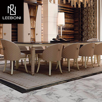 Table à manger de luxe en marbre artificiel, design moderne, pour salon, meubles de maison, vente chaude, durable, 10 places