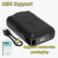 Batterie externe magnétique tendance 2026 de 20000 mAh, recharge sans fil portable pour iPhone, prise en charge de la personnalisation OEM et ODM