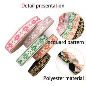 Produsen Grosir Webbing Jacquard Polyester Nasional 1,5 Inci (38mm) untuk Tas, Pita Anyaman Bunga, dan Sabuk - Product Image 5
