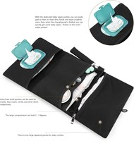 Sac à langer en polyester pour maman, pliable, organisateur de rangement suspendu, pochette portable pour couches de bébé, pour les soins de bébé