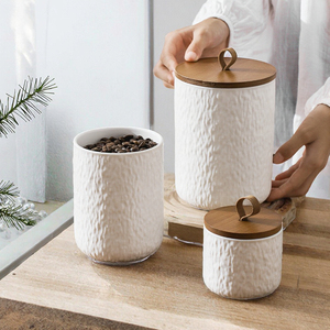 Recipiente de Almacenamiento de Cerámica con Diseño Moderno de Roca, Sostenible, para Conservar la Frescura de Té, Café, Azúcar, Granos y Alimentos en la Cocina - Product Image 3