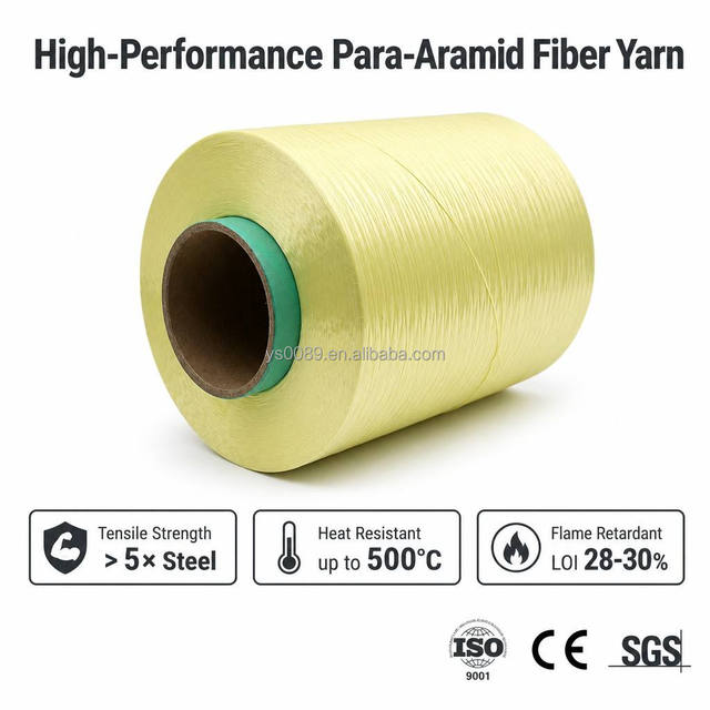Wholesale Brand High Quality 100% Para Aramid Filament Fiber 1500D Chemical-Resistant Flame Retardant High Temperature Resistant