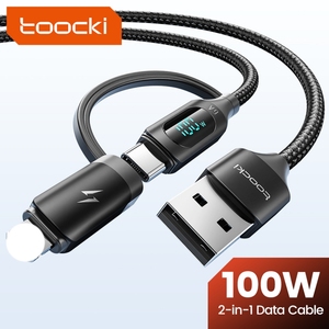 Toocki sạc nhanh cáp hiển thị kỹ thuật số Loại C USB điện thoại di động máy tính bảng sạc đồng bộ cáp dữ liệu cho các hoạt động ngoài trời - Product Image 3