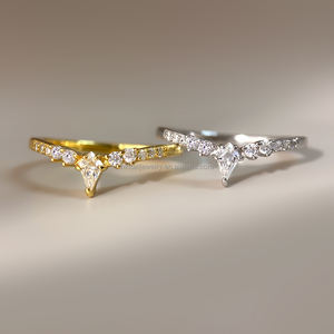 Classic Fashion Gemstone <b>Stack</b> <b>Rings</b> 18K Gold Plated Brass with Moss Agate for Women - Product Image 1