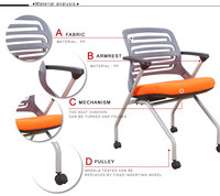 Chaise de centre de formation à l'école Kable Chaise de bureau ergonomique en maille mobile ergonomique