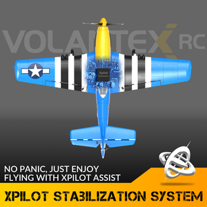 Avión RC de 4 Canales P51 <span class=keywords><strong>Mustang</strong></span> Azul, Avión RC Listo para Volar con Giroscopio, Juguetes de Radiocontrol para Niños, Regalos - Product Image 4