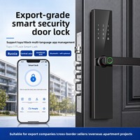 Serrure Intelligente pour Porte en Bois Compatible Tuya TTLock Modèle P3/ & Accès par Empreinte Digitale, Code et Carte Wi-Fi
