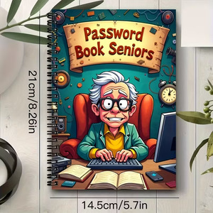 <span class=keywords><strong>Libro</strong></span> di Password a Caratteri Grandi per Anziani, Organizer a Spirale con Schede Alfabetiche, Diario di Facile Lettura e Regalo per Anziani - Product Image 6