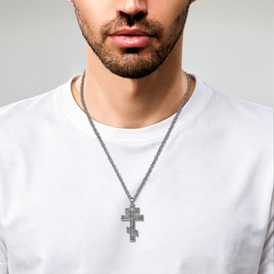 Crucifixo de Latão Merryshine, Cruz de Jesus Ortodoxa Oriental, Pingente Religioso, Amuleto de Proteção, Colar de Joias - Product Image 6