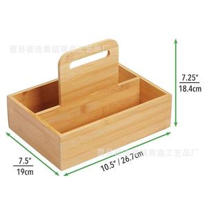 Wooden <b>Storage</b> <b>Tray</b> Rectangle 4-7 Compartments Portable For Kitchen Home Restaurant Desktop Use - Product Image 4