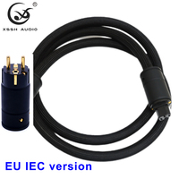 Câble d'alimentation audiophile YIVO XSSH DIY OFC OD16.5mm avec prise US/EU IEC 250V 15A en PVC pour voiture, câble d'alimentation HIFI, câble d'alimentation pour amplificateur